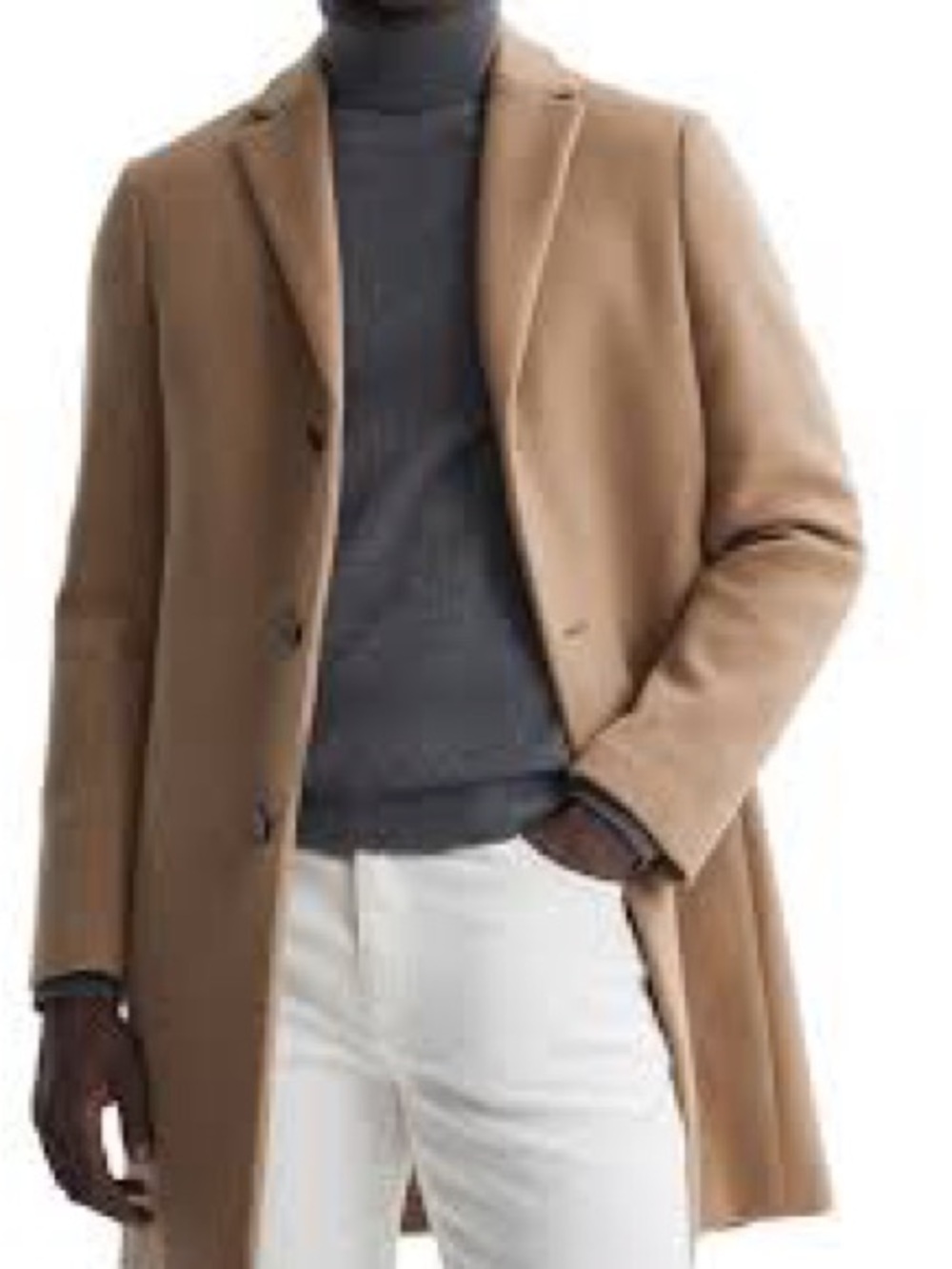 Banana Republic Camel Wool-Blend Pea Coat